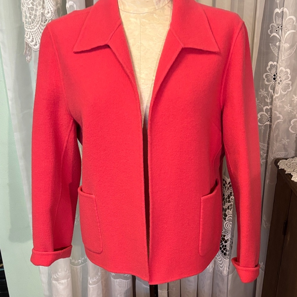 Vintage Pendleton Salmon Pink Boiled Wool Jacket Sz MP